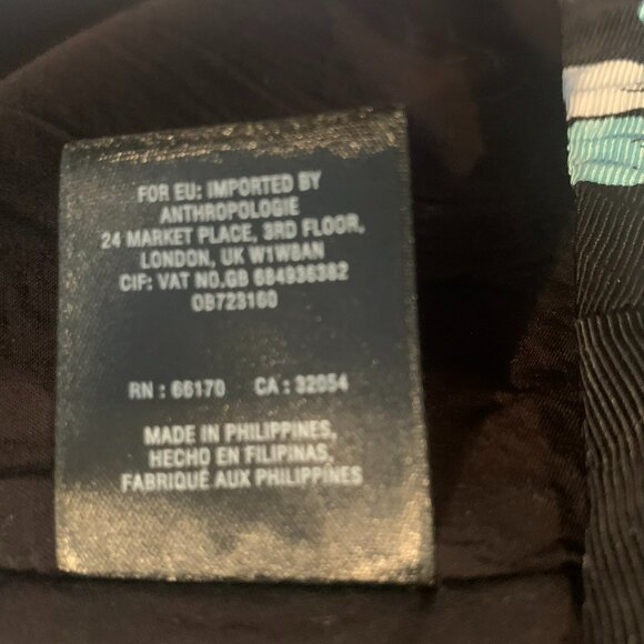 Anthropologie Women's Maeve Lace-Up Floral Print A Line Black Midi Skirt Size 8 - Picture 5 of 8